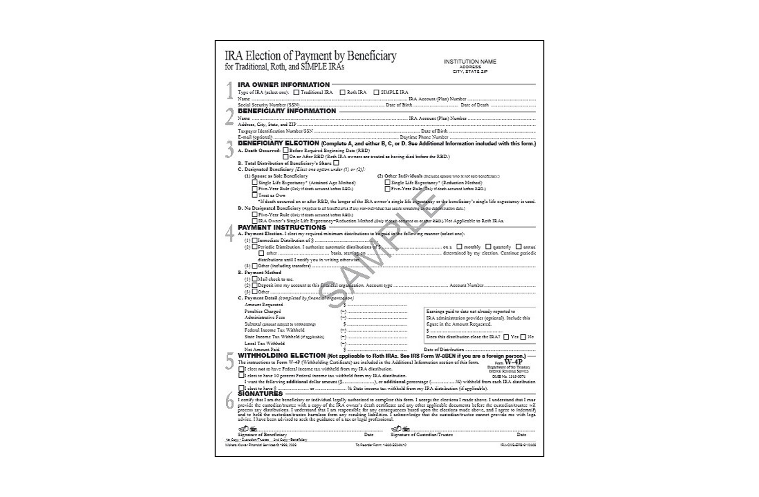 Printed Ira Hsa And Mortgage Materials Wolters Kluwer