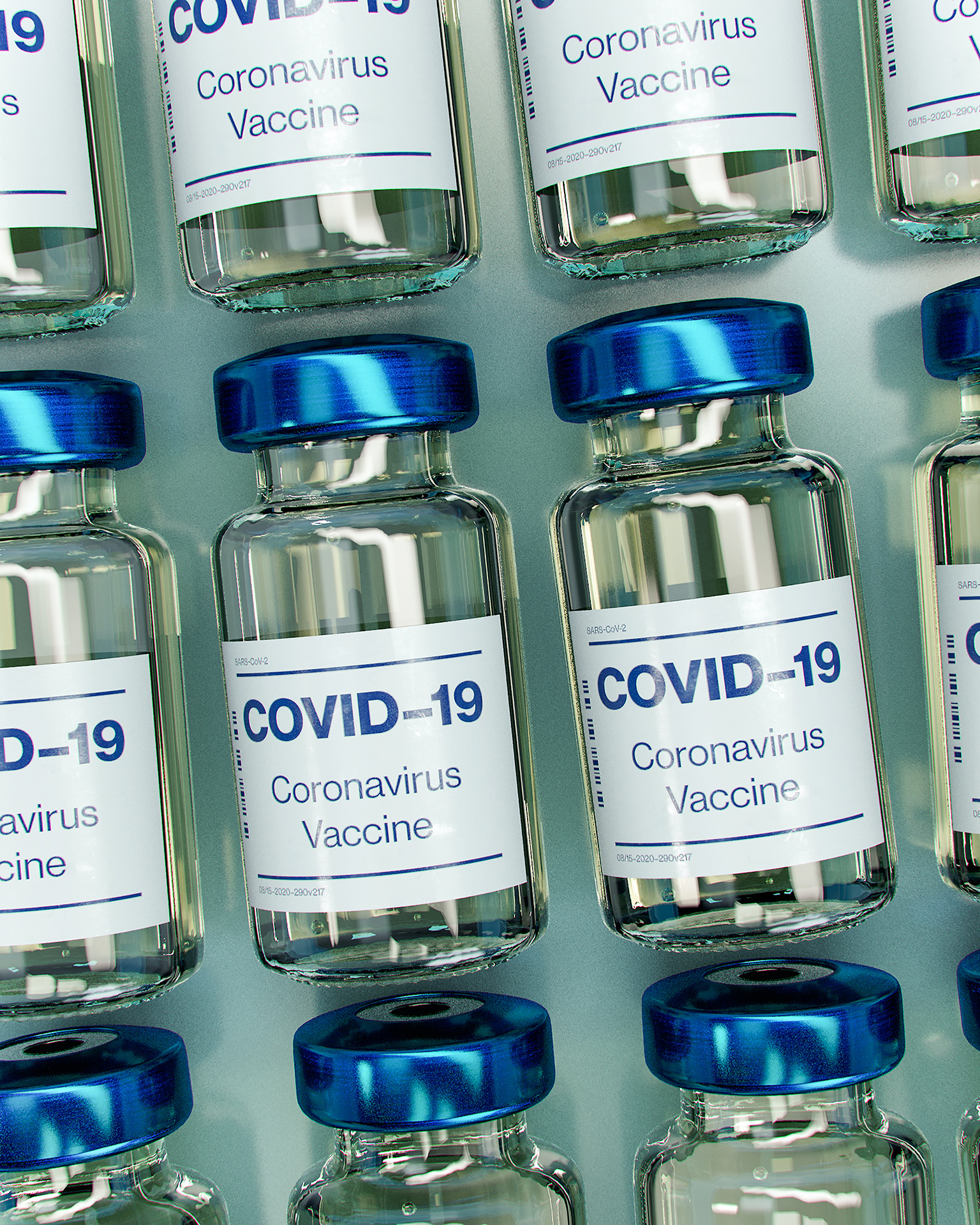 Vials of COVID-19 vaccines