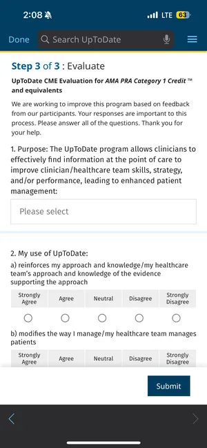 mobile CME evaluation