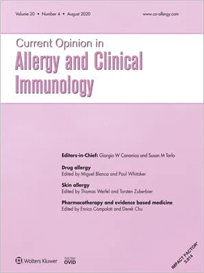 Current Opinion in Allergy and Clinical Immunology cover