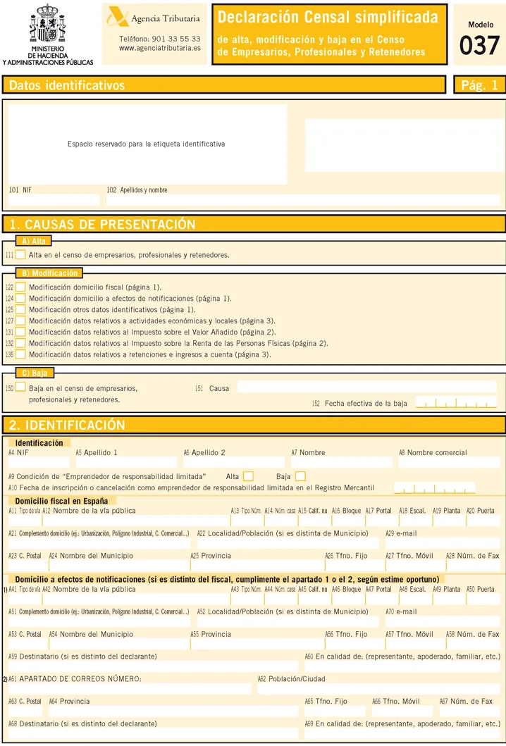 modelo 037 ejemplo plantilla