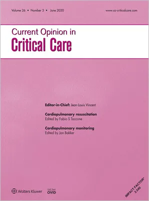 Current Opinion in Critical Care cover