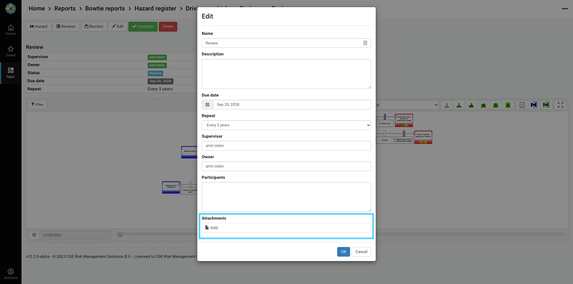Add an attachment to your hazard review - part 2