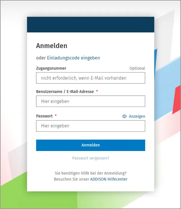 Login in ADDISON OneClick (AOC) und Kundennummer | Wolters Kluwer