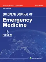 European Journal of Emergency Medicine cover
