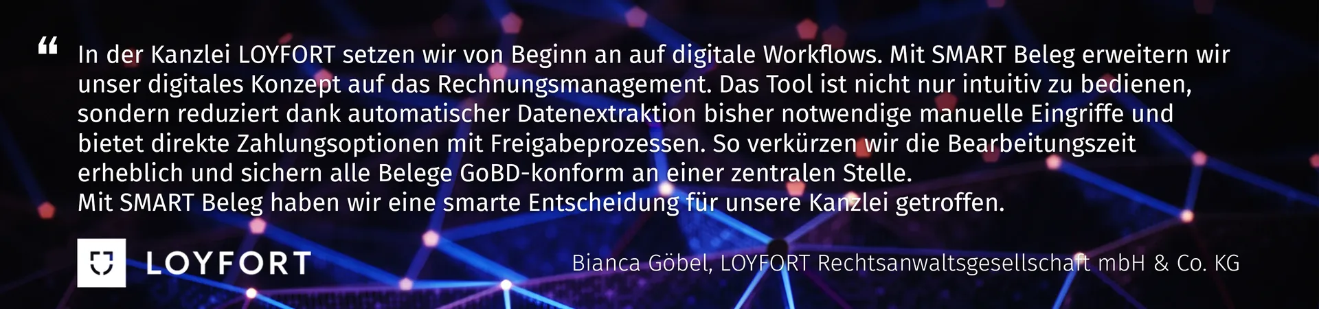 Kanzlei Loyfort setzt auf digitales Rechnungsmanagement mit SMART Beleg