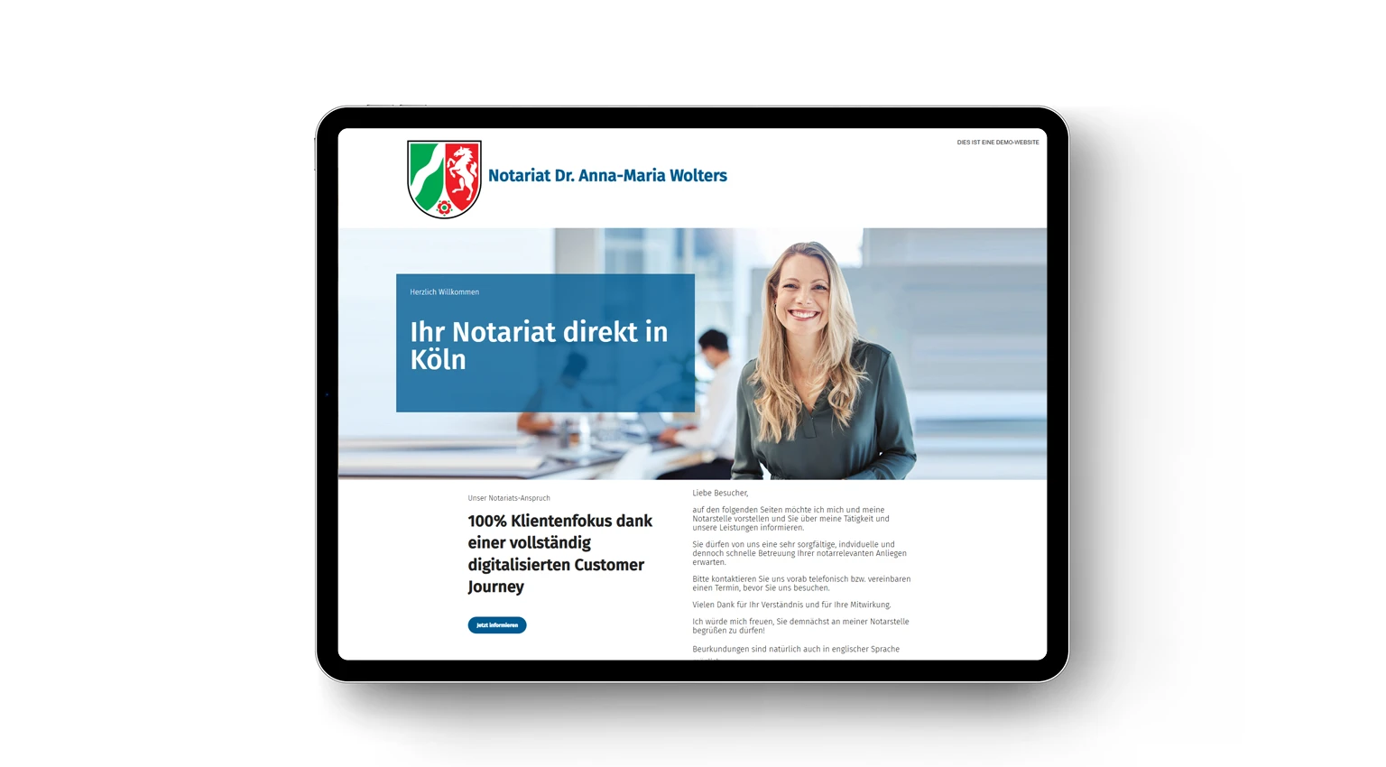 Vorschau Notarwebsite