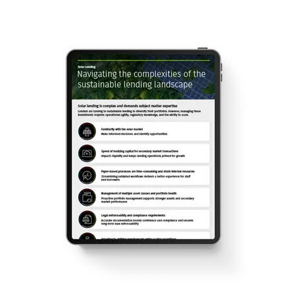 Turn solar lending complexity into opportunity - infographic screenshot