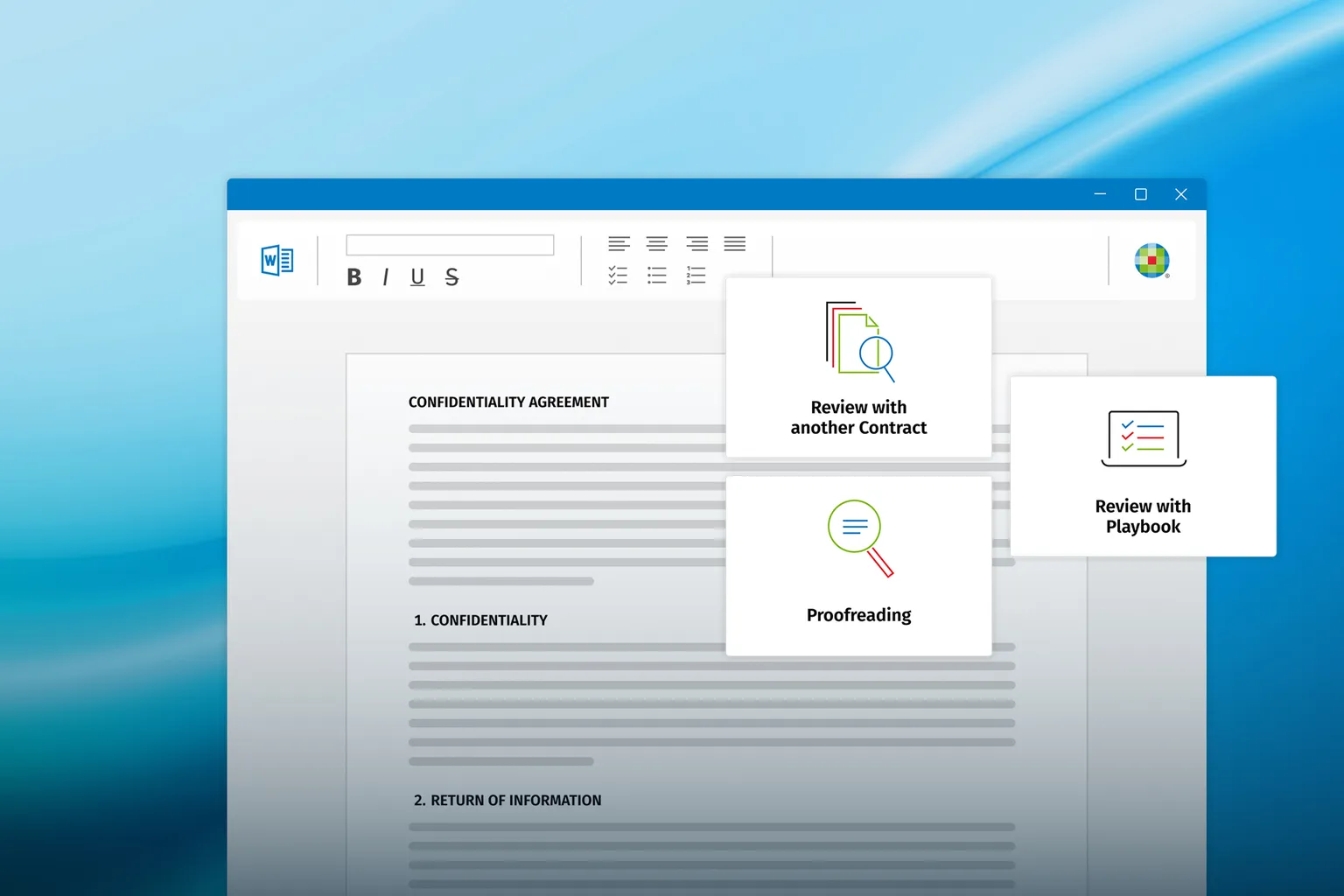 Legisway Advisor - More efficient contract reviews in Microsoft Word