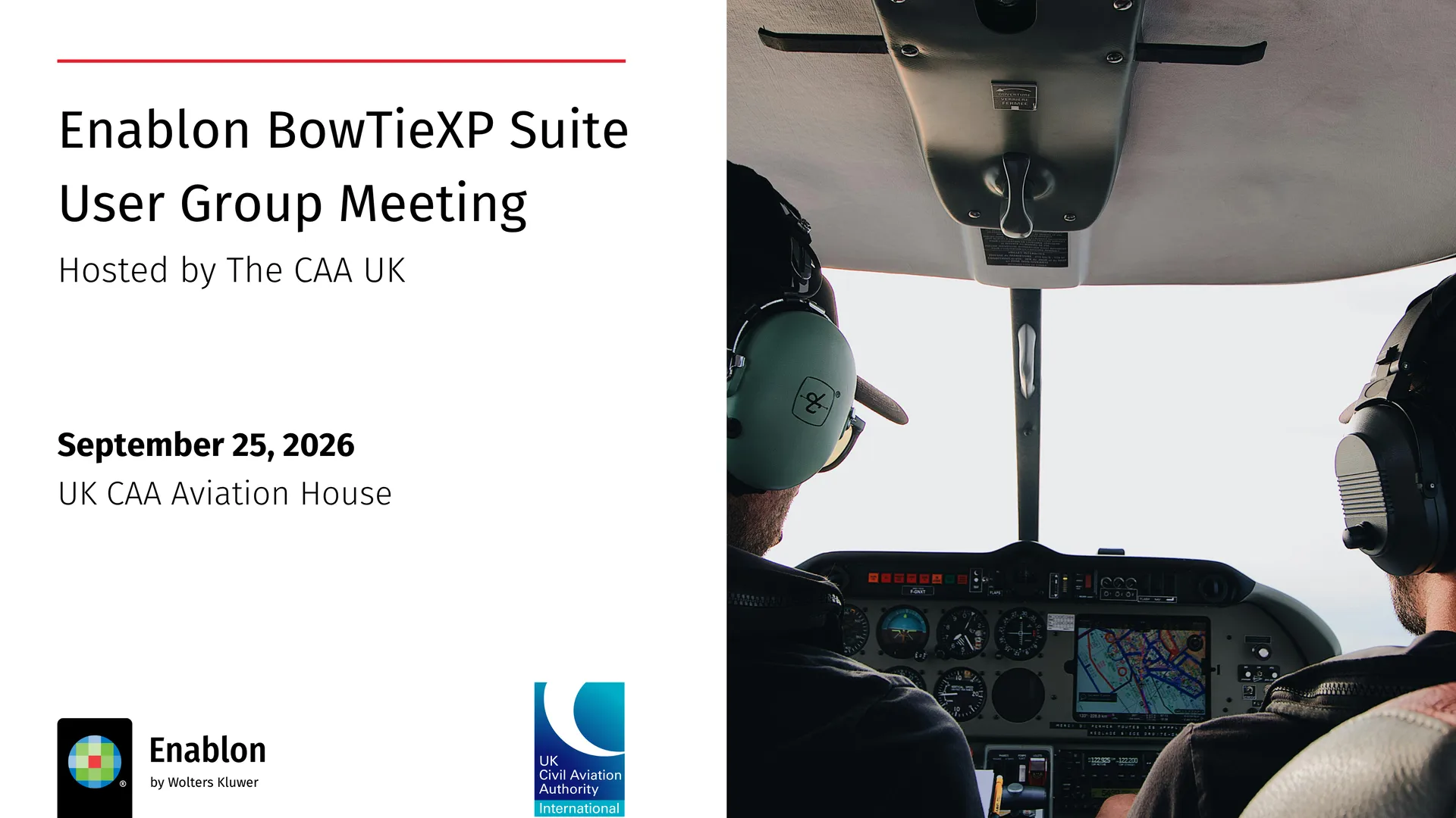 Enablon BowTieXP Suite & UK CAA - User Group Meeting 2026