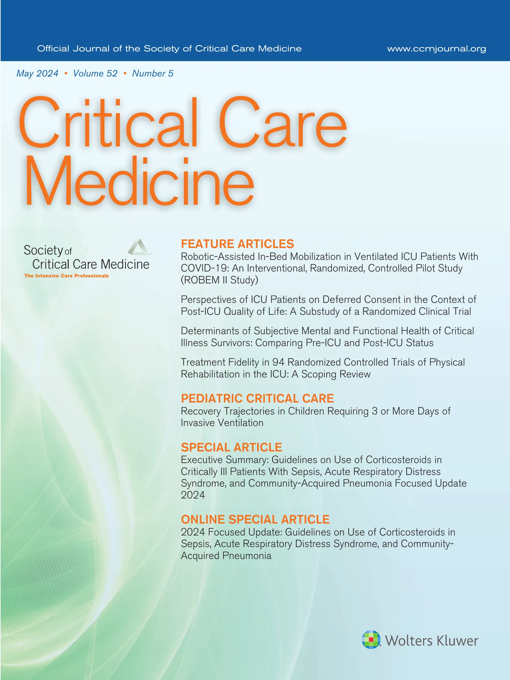 Critical and Acute Care Medical Journals | Ovid | Wolters Kluwer