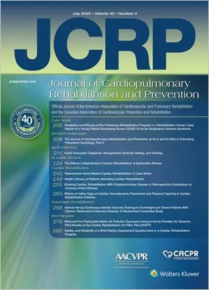 Journal of Cardiopulmonary Rehabilitation and Prevention cover