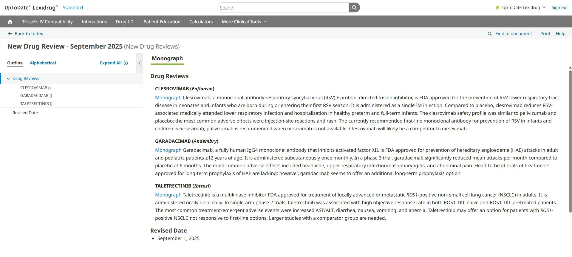 Formulary Monograph Service 5