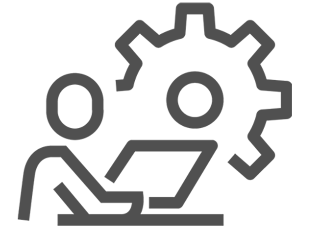 Icon Person laptop gear