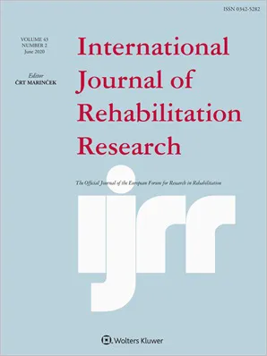 International Journal of Rehabilitation Research cover