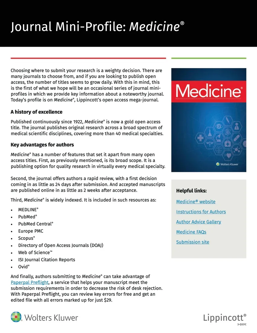 Journal Mini-Profile: Medicine®