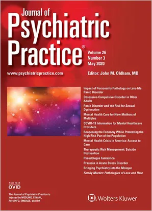 Journal of Psychiatric Practice cover
