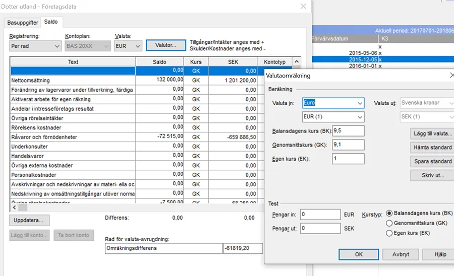 screenshot valutaomrakning dotter utland