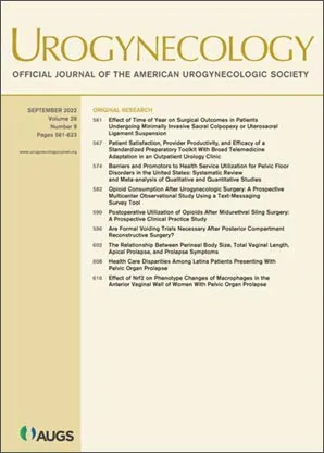 Urogynecology cover