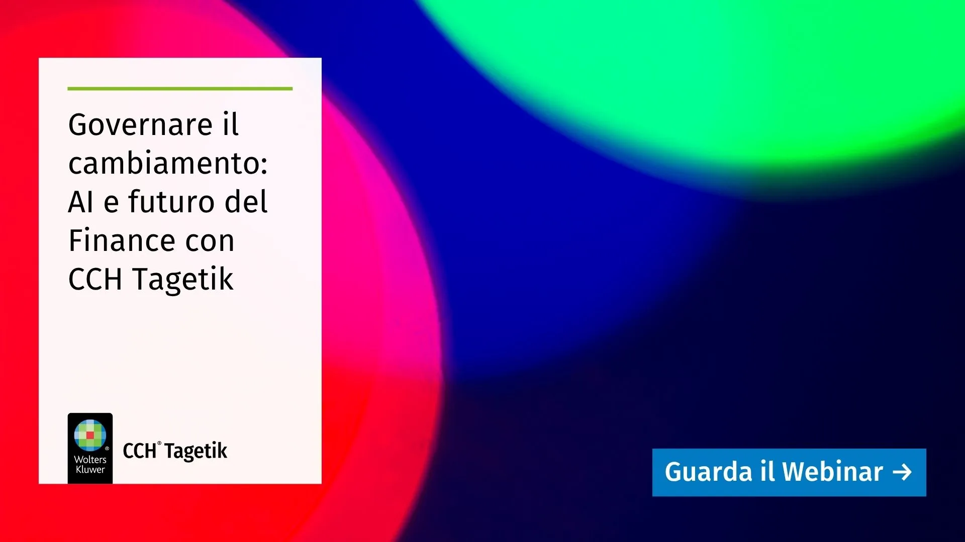 Governare il cambiamento: AI e futuro del Finance con CCH Tagetik