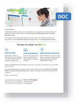 Plantilla de documento word a3factura